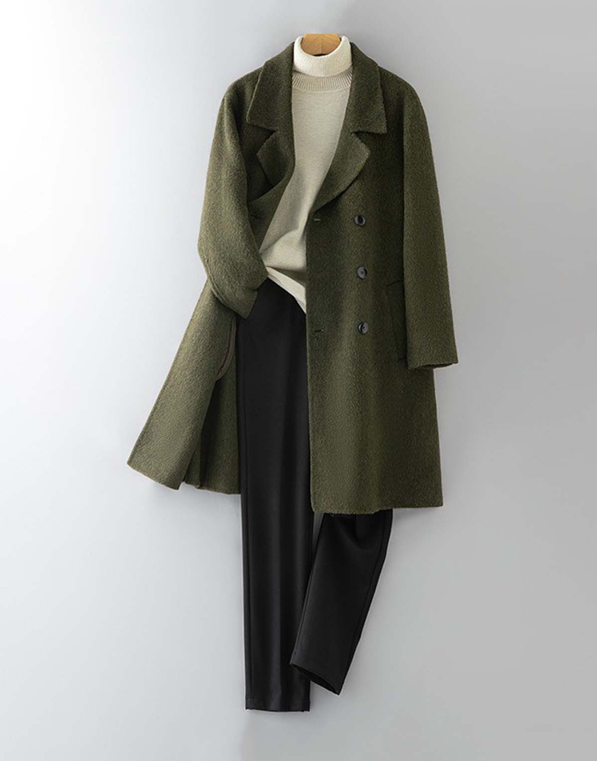Camel wool coat-w90152
